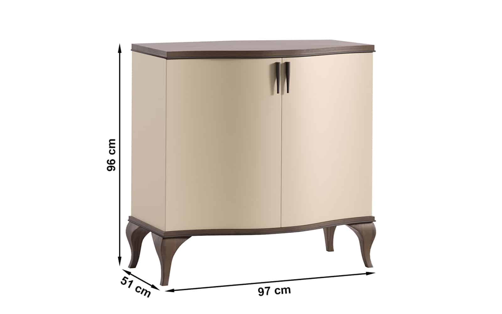 Comoda Leona, 97x51x96cm, Crem-Nuc