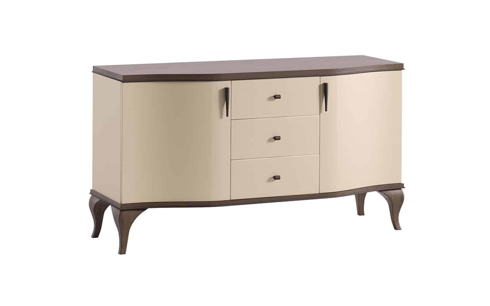 Comoda Leona, 147x51x96 cm, Crem-Nuc