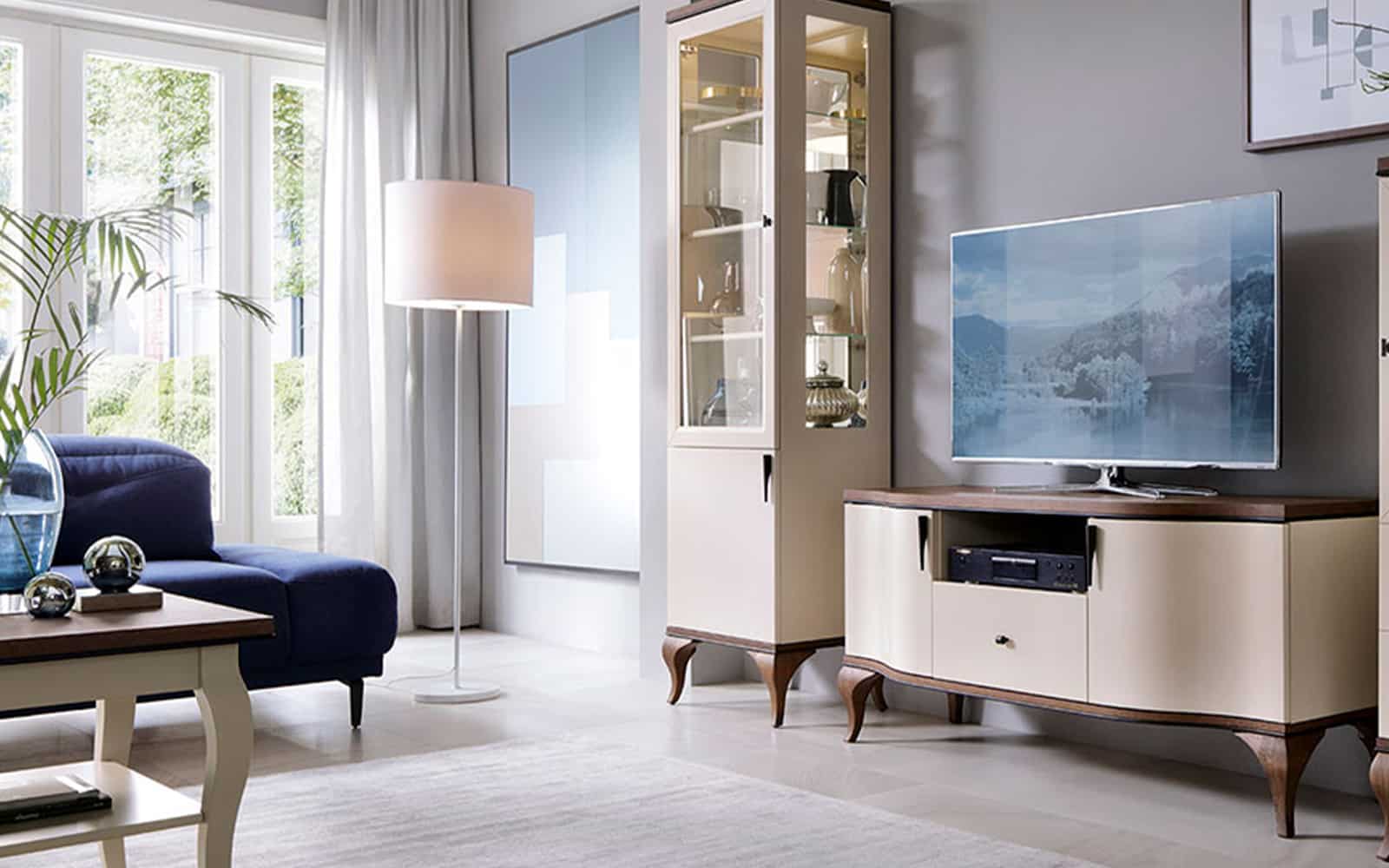 Set Living Leona, 3 Piese, Crem-Nuc