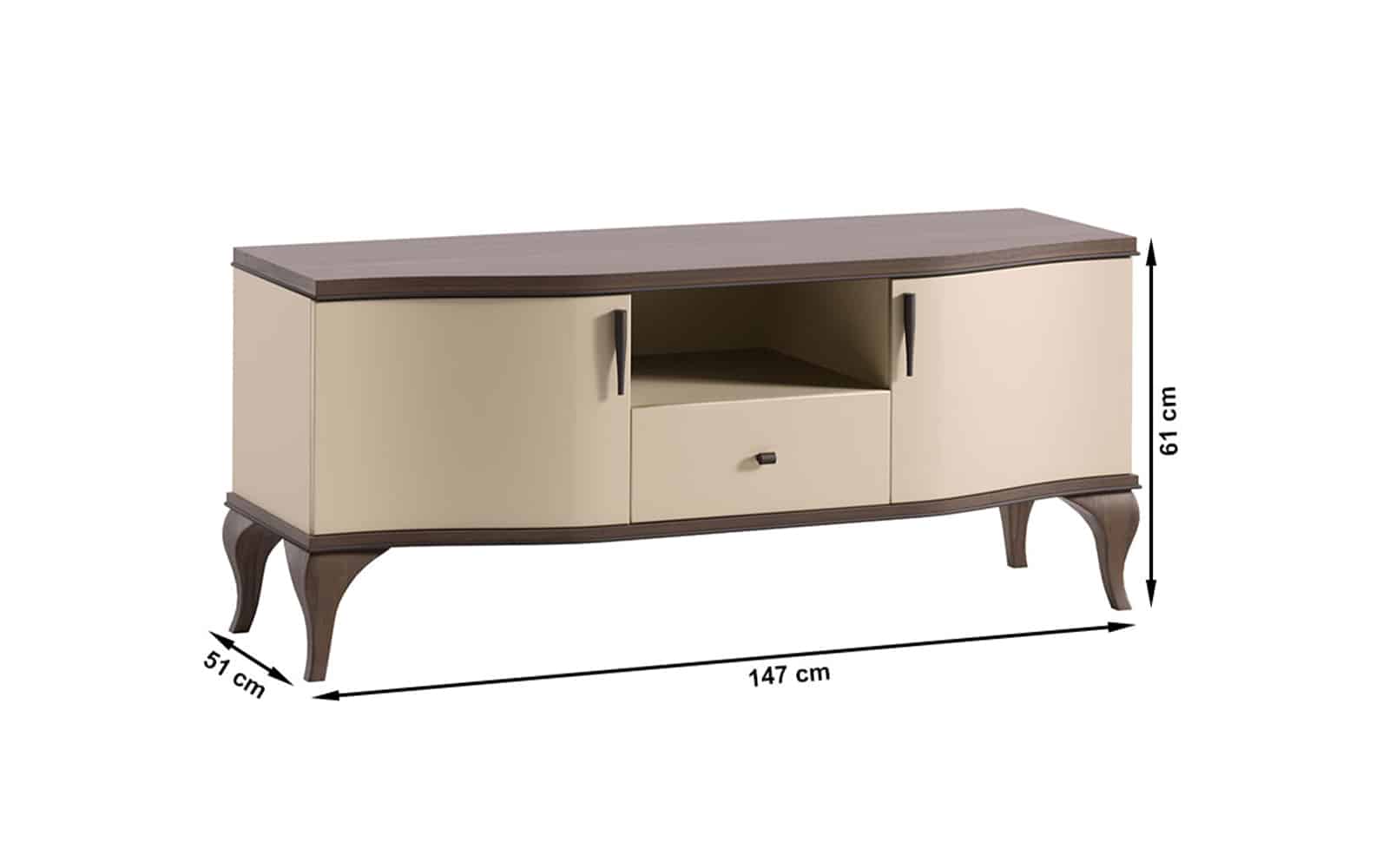 Set Living Leona, 3 Piese, Crem-Nuc
