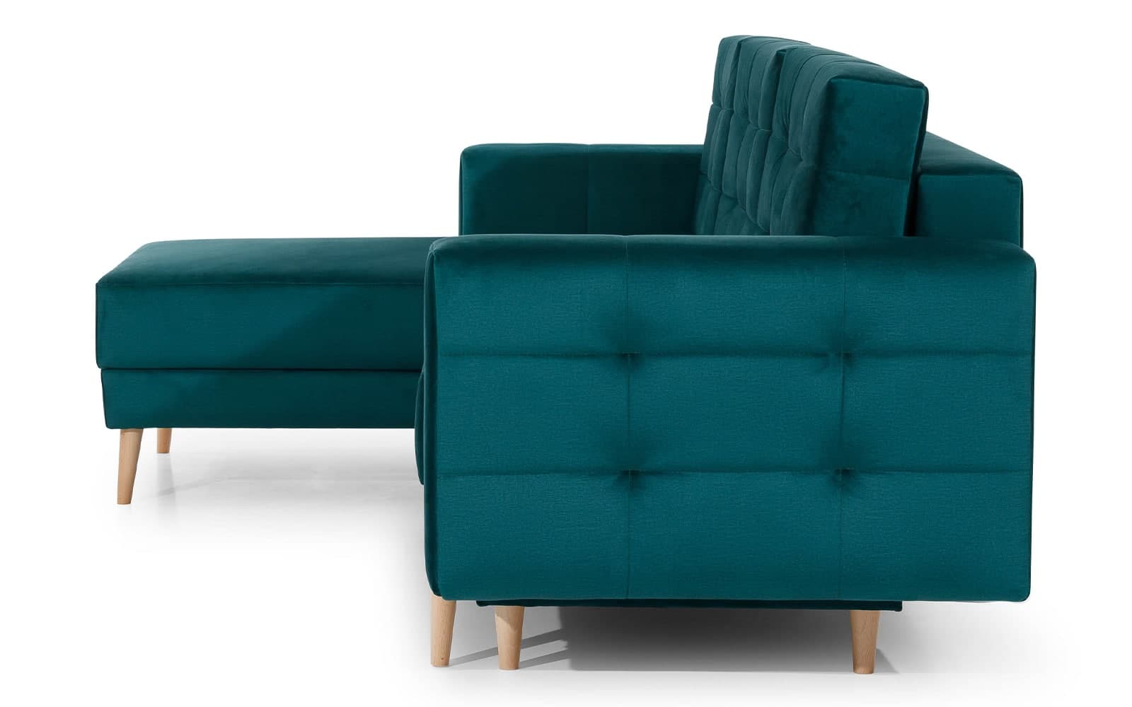 Colțar Extensibil Oslo, 250x162cm, Ladă Depozitare, Personalizabil din lemn masiv