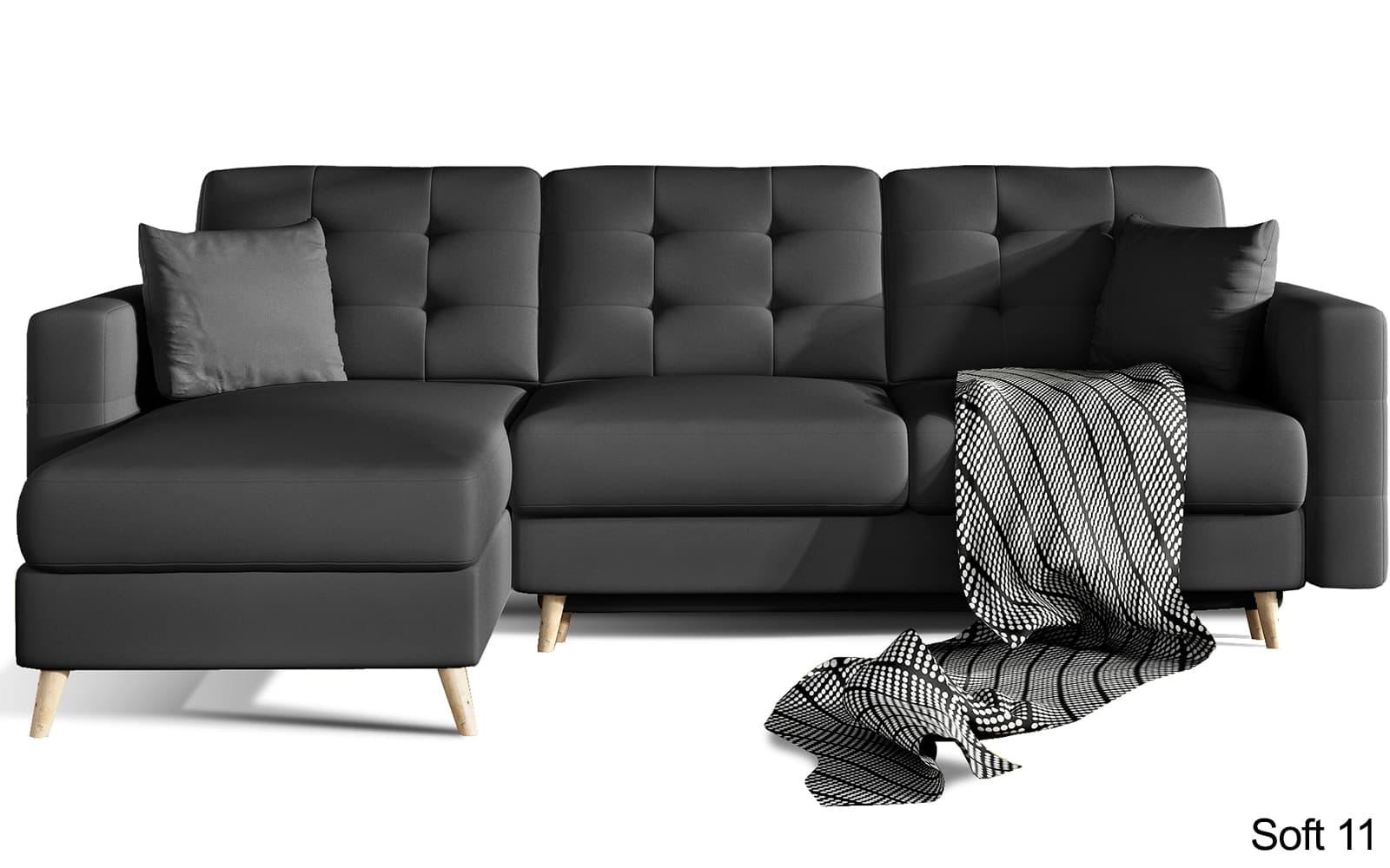 Colțar Extensibil Oslo, 250x162cm, Ladă Depozitare, Personalizabil