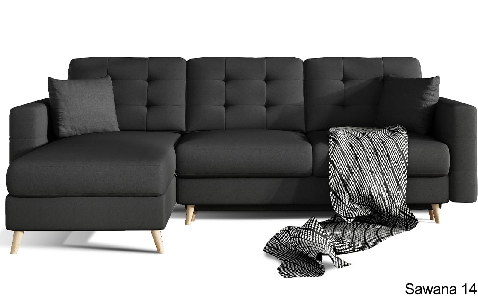 Colțar Extensibil Oslo, 250x162cm, Ladă Depozitare, Personalizabil