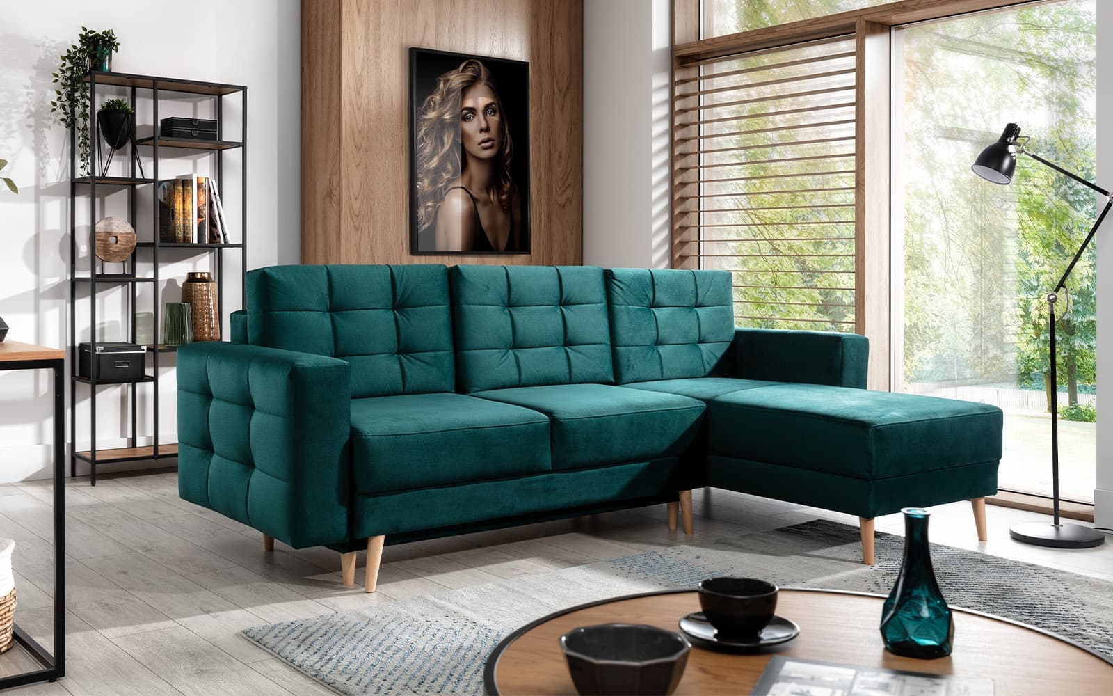 Colțar Extensibil Oslo, 250x162cm, Ladă Depozitare, Personalizabil