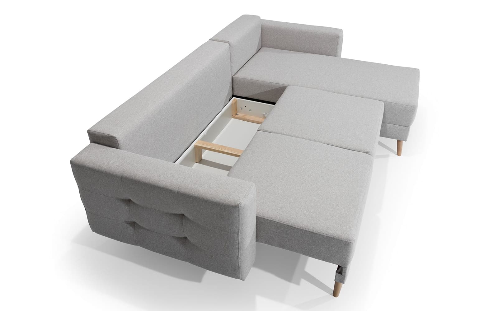 Colțar Extensibil Oslo, 250x162cm, Ladă Depozitare, Personalizabil