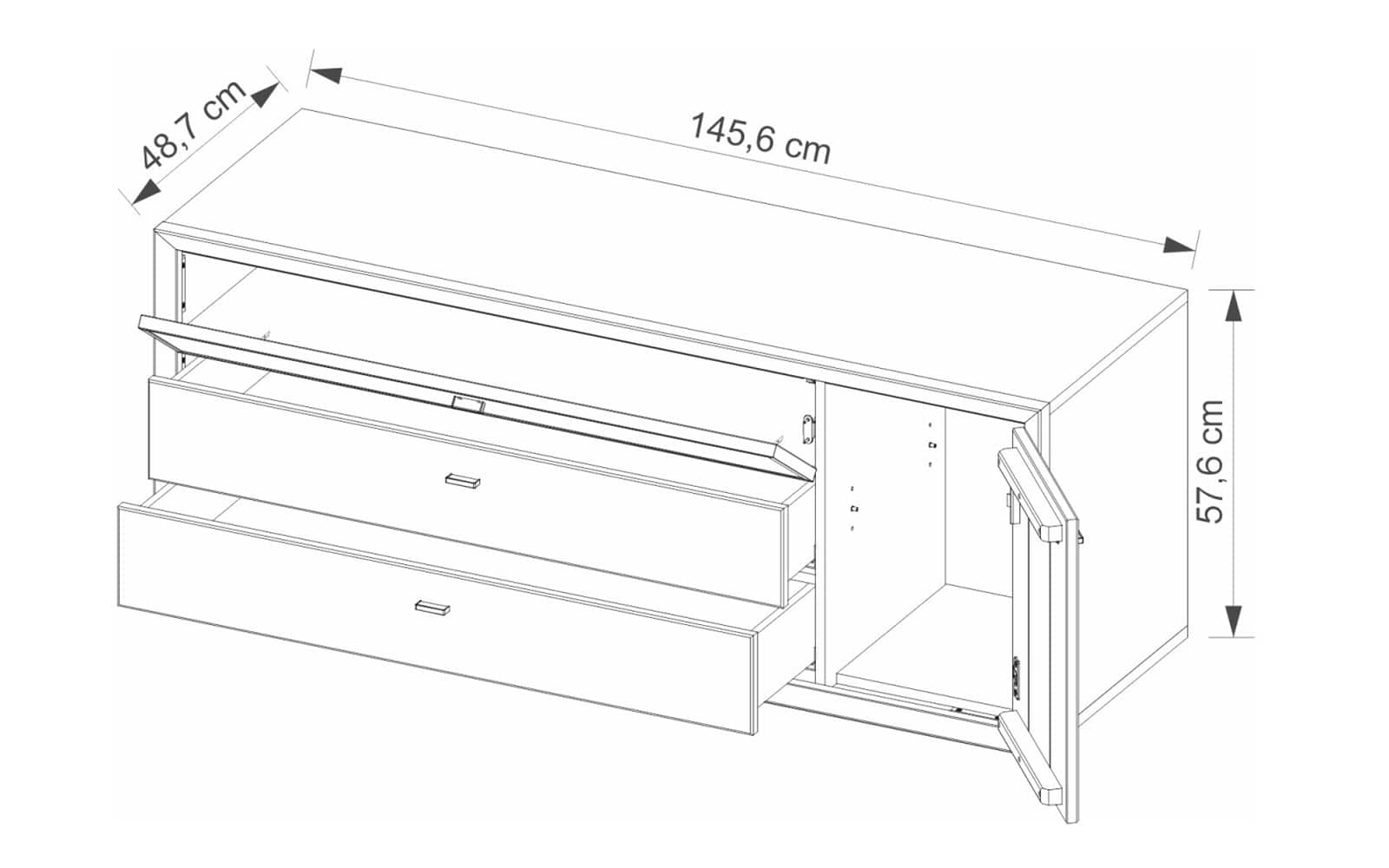 Set Living Sutton, 4 Piese, Natur