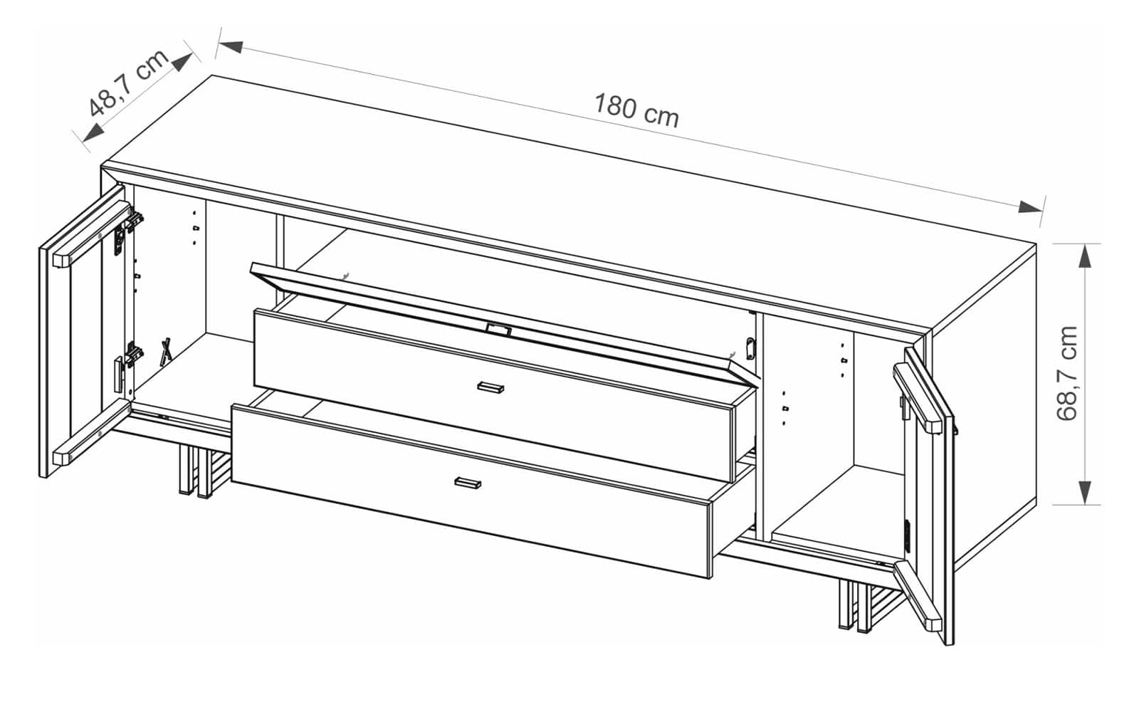 Set Living Sutton, 4 Piese, 394cm