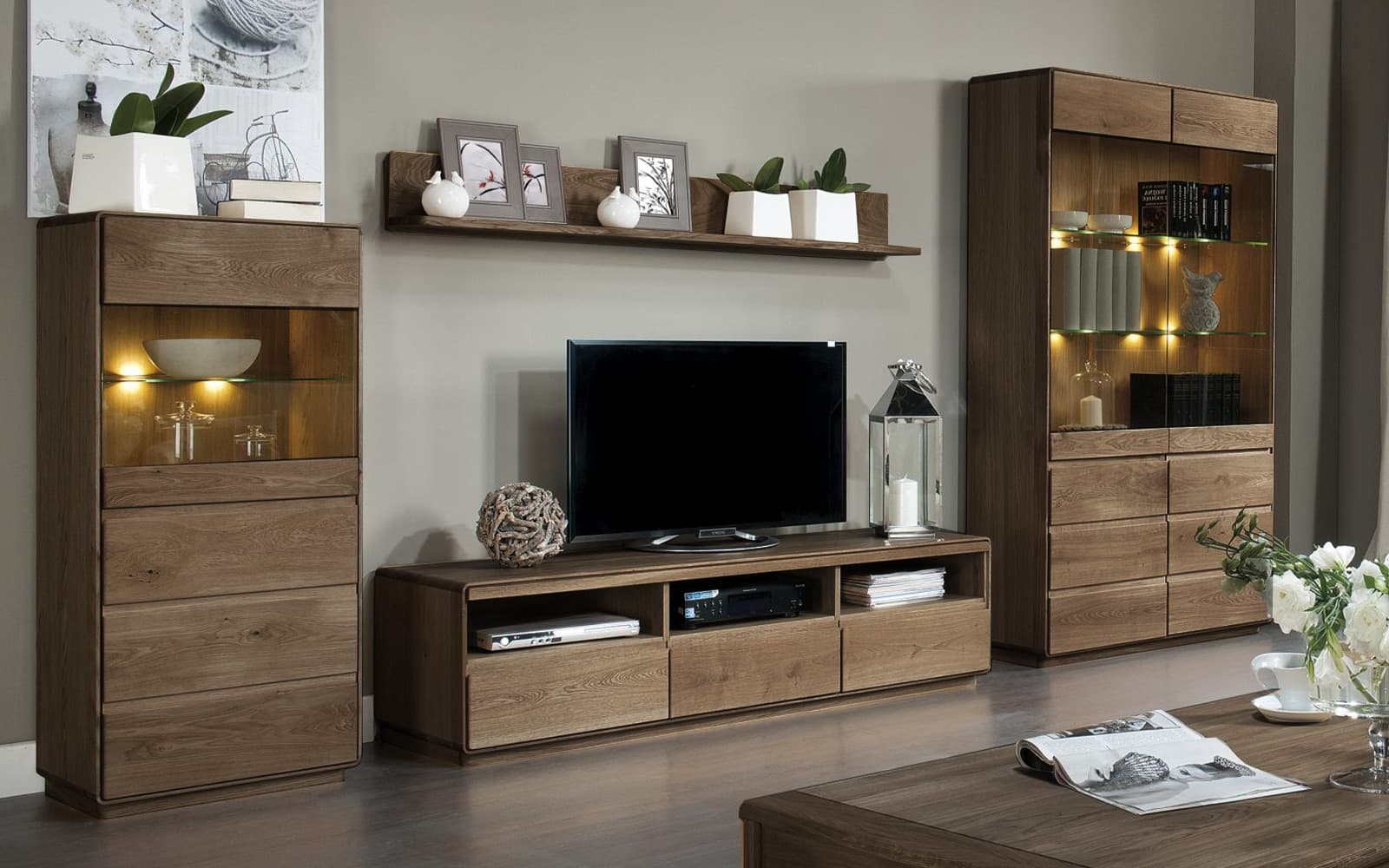 Set Living Serena, Stejar Masiv, 4 Piese