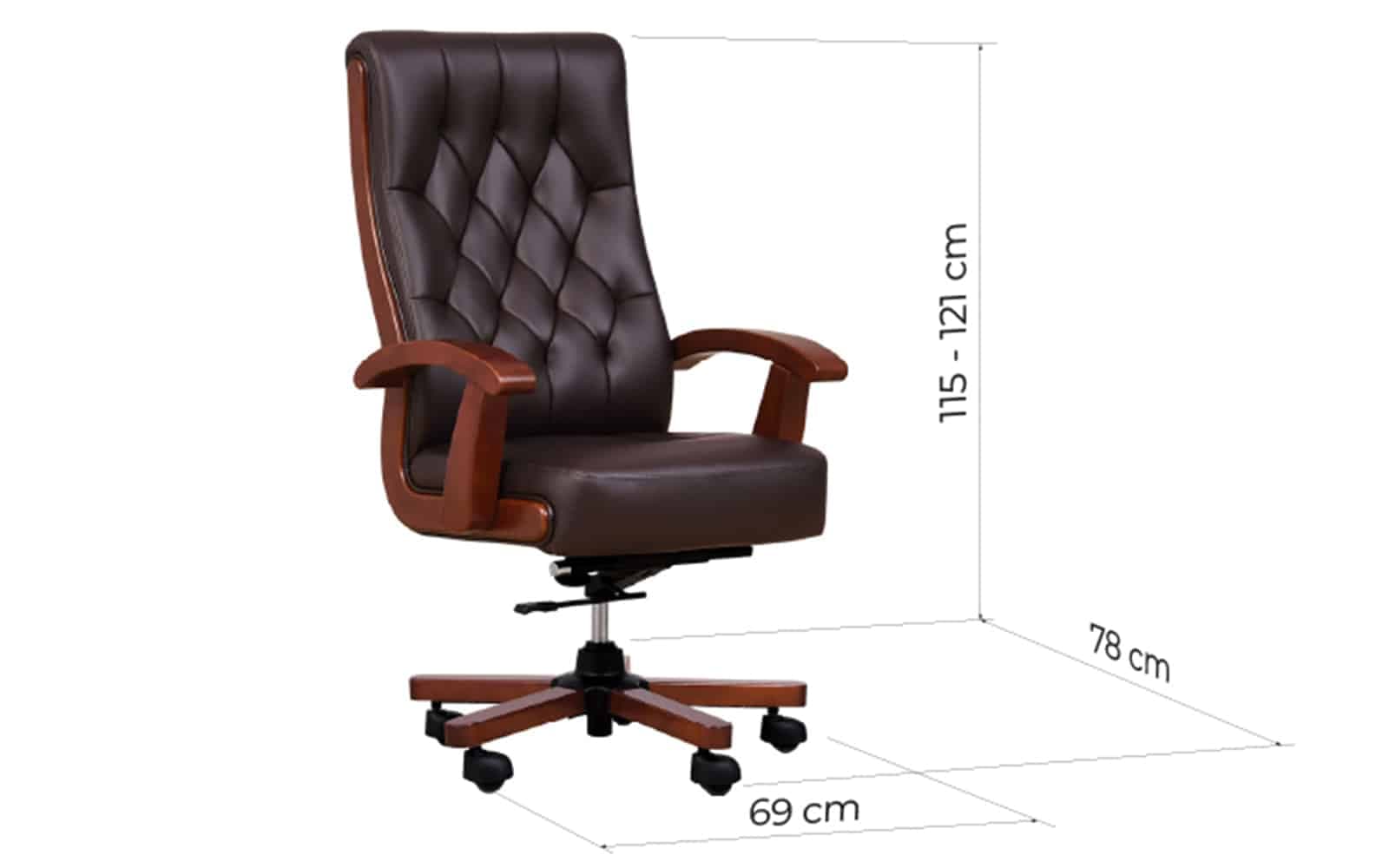Scaun Toronto, Model T1, Coniac - Piele Maro