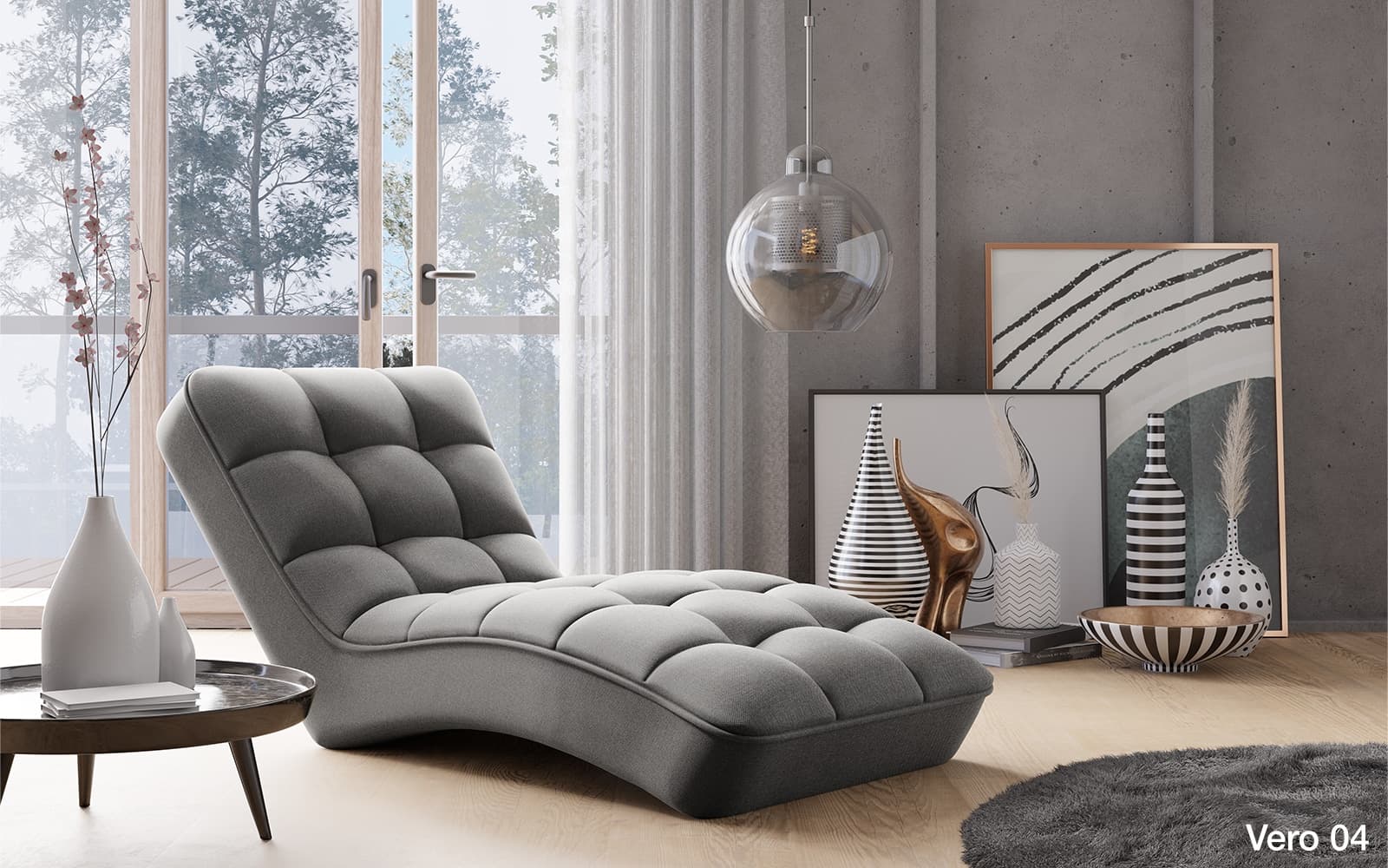 Fotoliu Lounge, Personalizabil, 85x85xH170 cm din lemn masiv