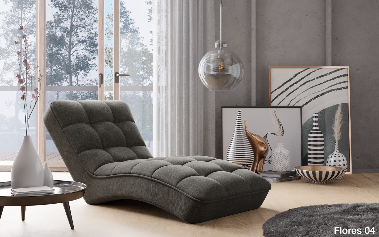Fotoliu Lounge, Personalizabil, 85x85xH170 cm din lemn masiv