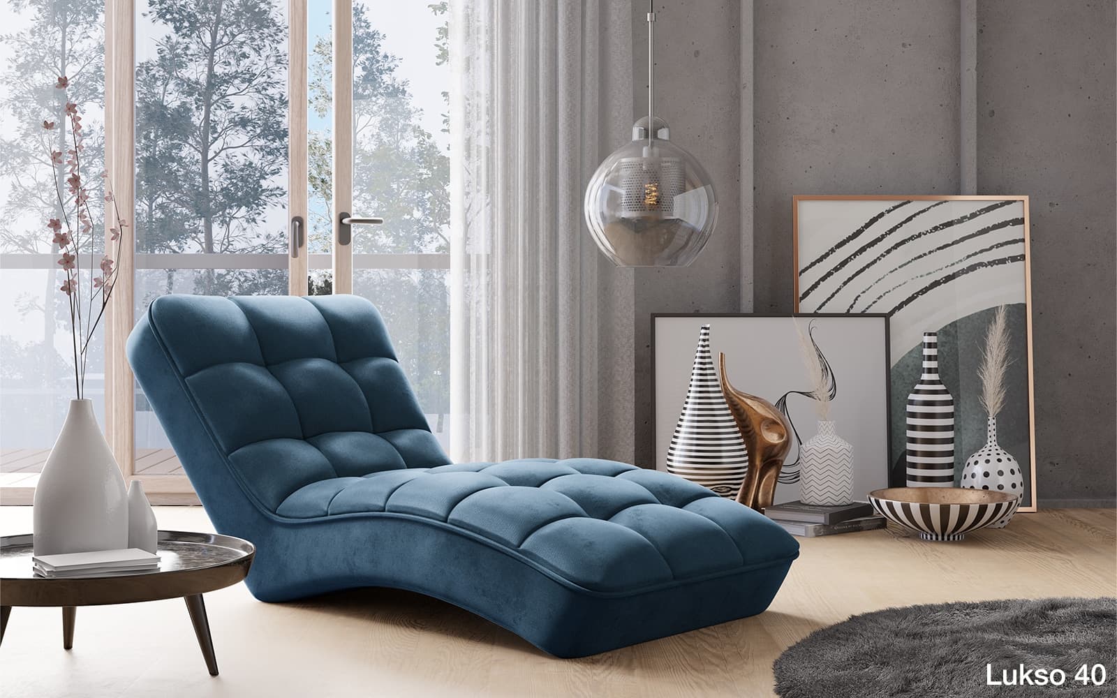 Fotoliu Lounge, Personalizabil, 85x85xH170 cm din lemn masiv