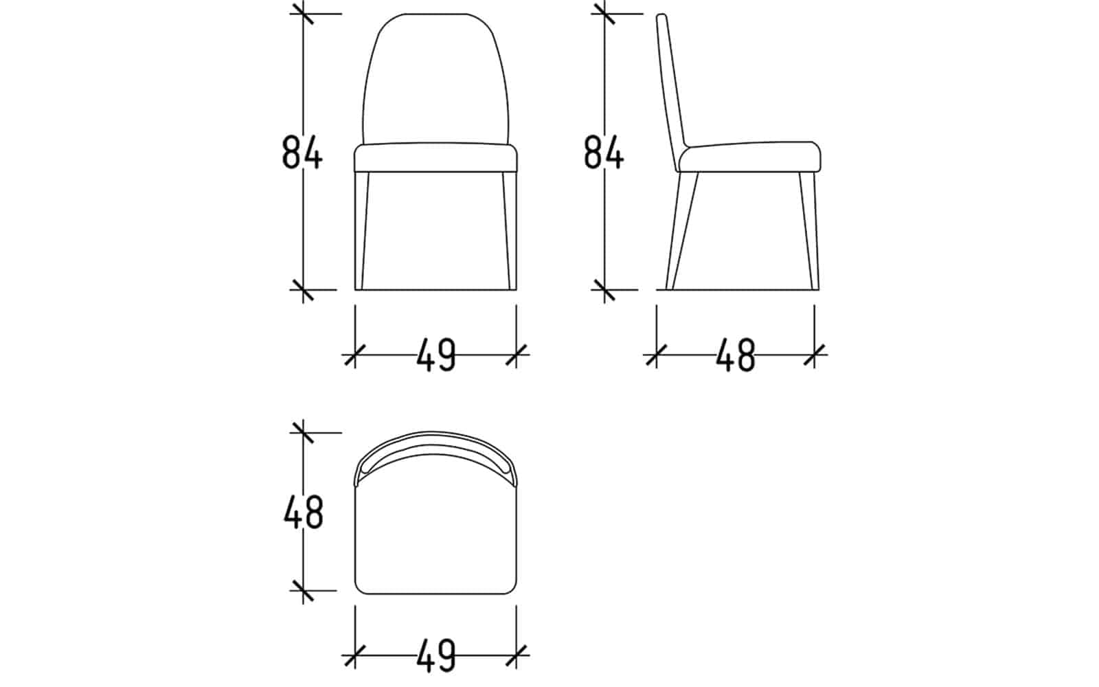 Scaun de birou Ric, 49x84x48cm