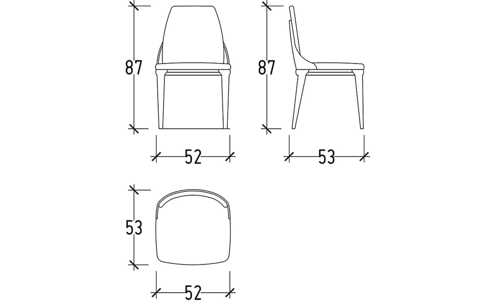 Scaun Serio, 52x87x53cm