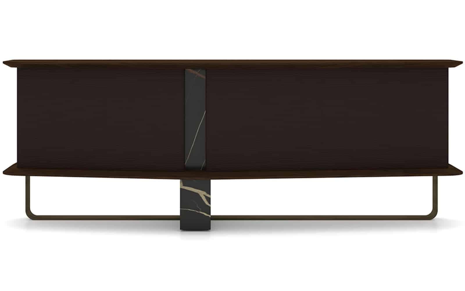 Bufet Maura, 230x83x58cm, Negru din lemn masiv