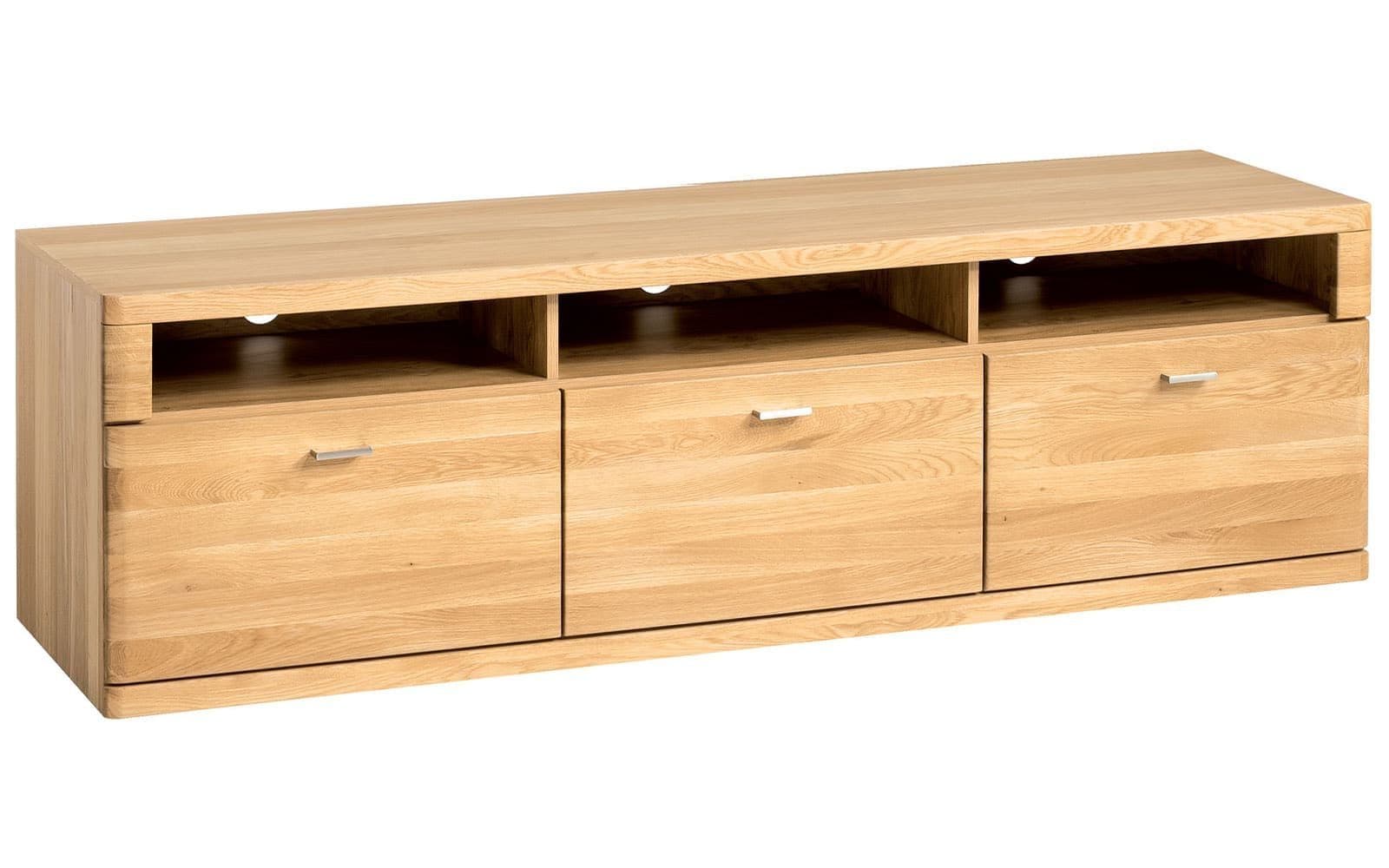 Comodă TV Teramo, Lemn Masiv, Stejar, 181.2x48x52.8 cm