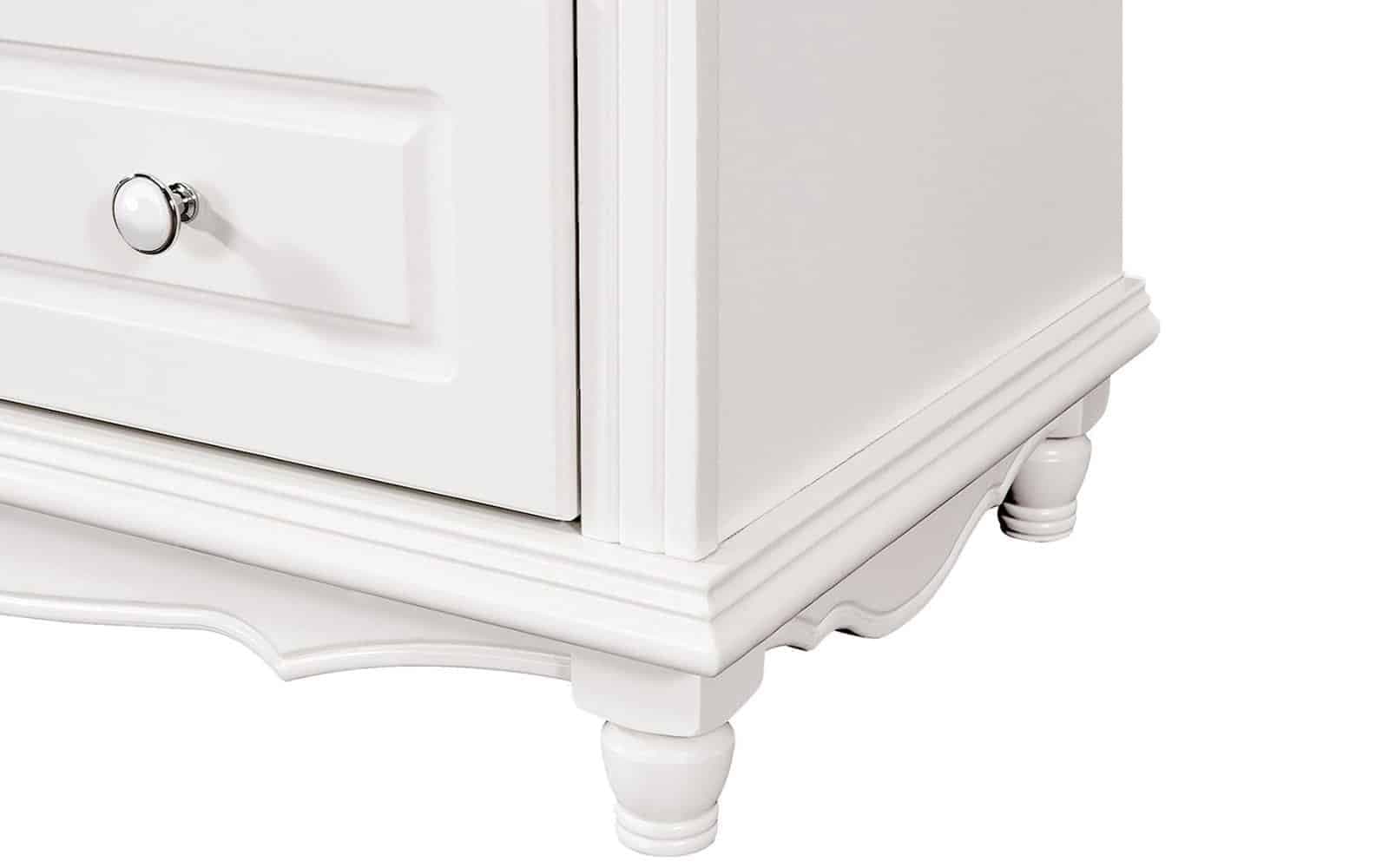 Comoda Elizabeth, 6 sertare, 100x47x119cm, Alb