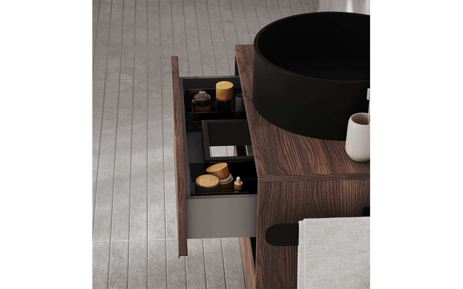Set Mobilier Baie Suspendat Noce, Model N1 din lemn masiv