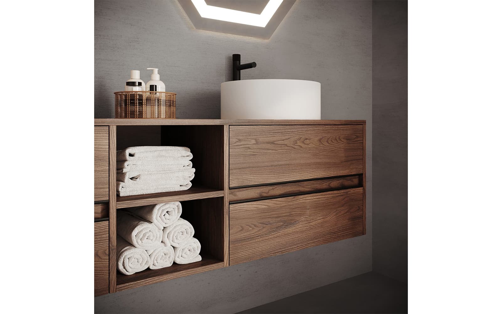 Set Mobilier Baie Suspendat Noce, Model N2