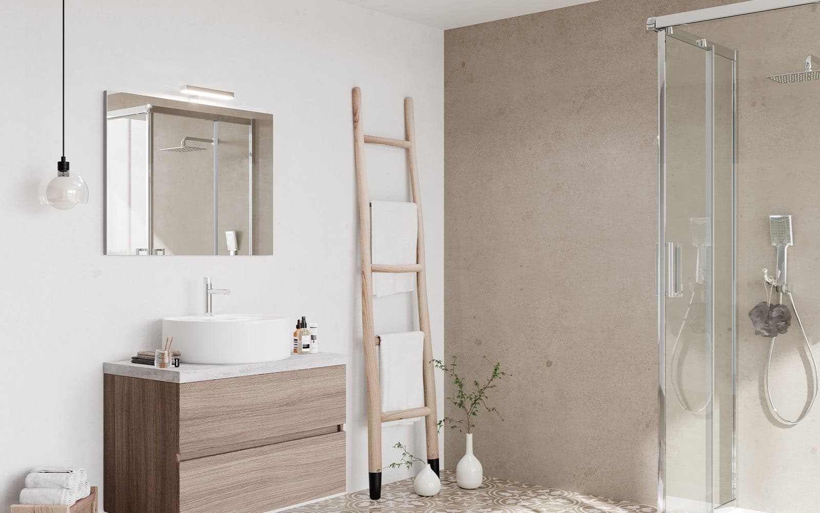 Set Mobilier Baie Carter, Configurabil, 80/100cm din lemn masiv