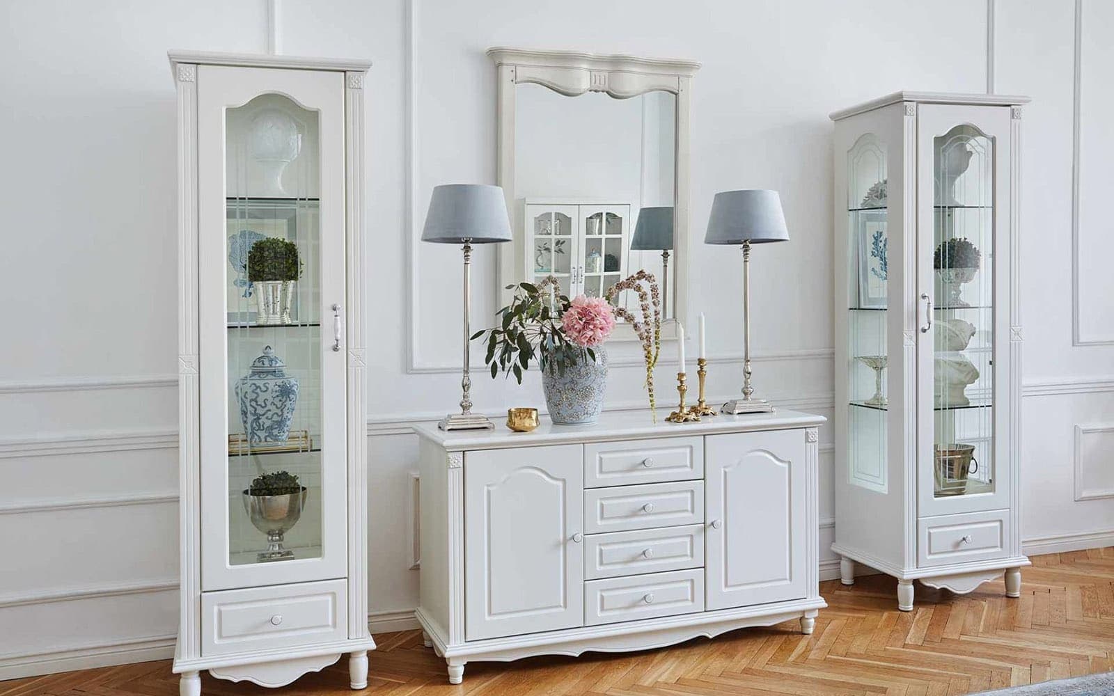 Set Living Elizabeth, 3 Piese, Alb