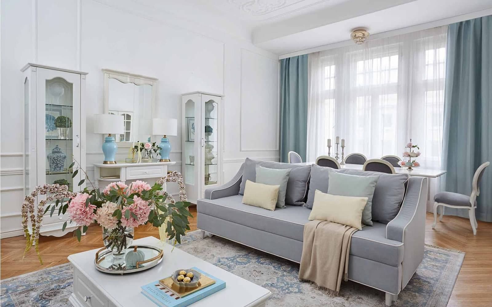 Set Living Elizabeth, 3 Piese, Alb