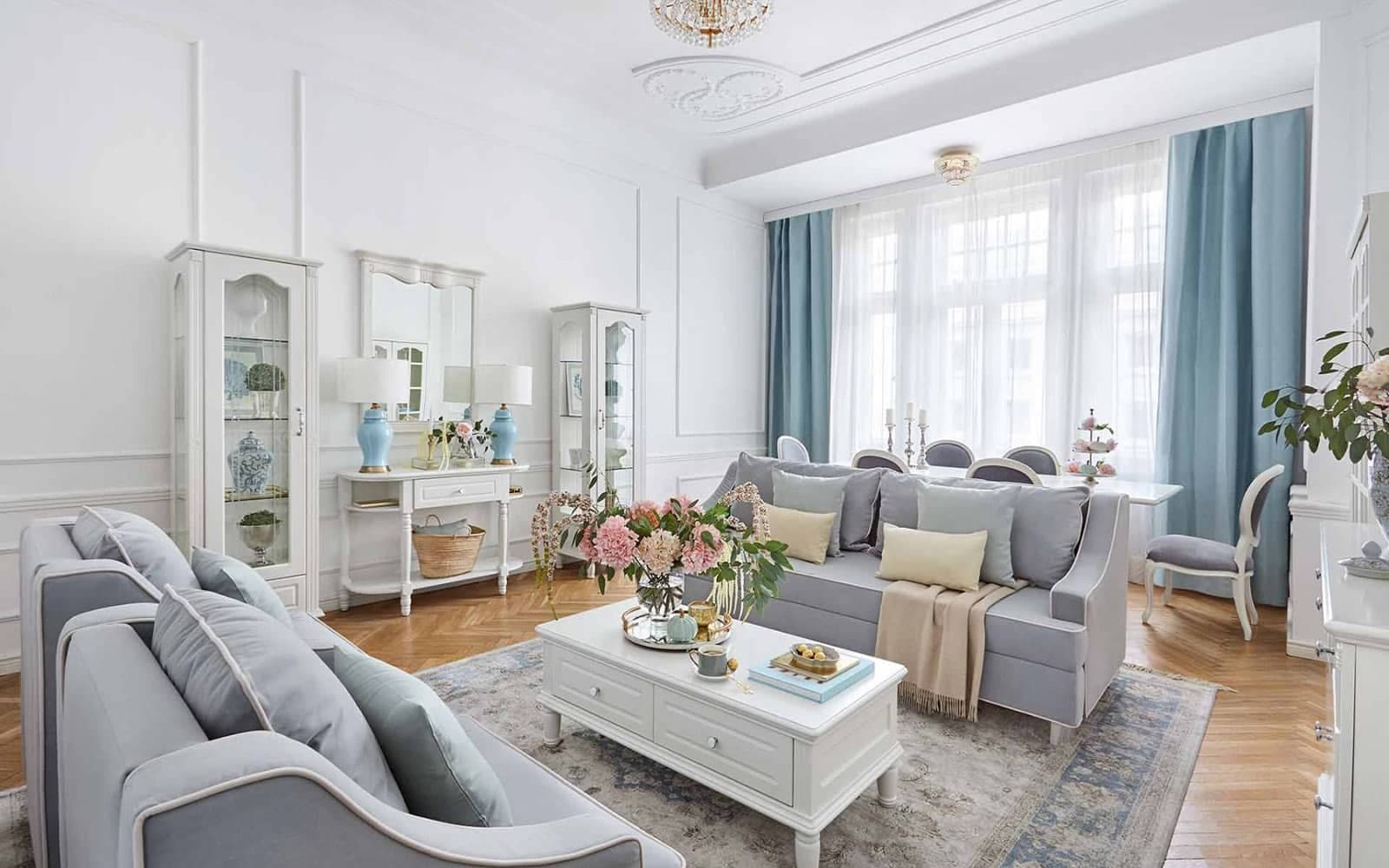 Set Living Elizabeth, 3 Piese, Alb