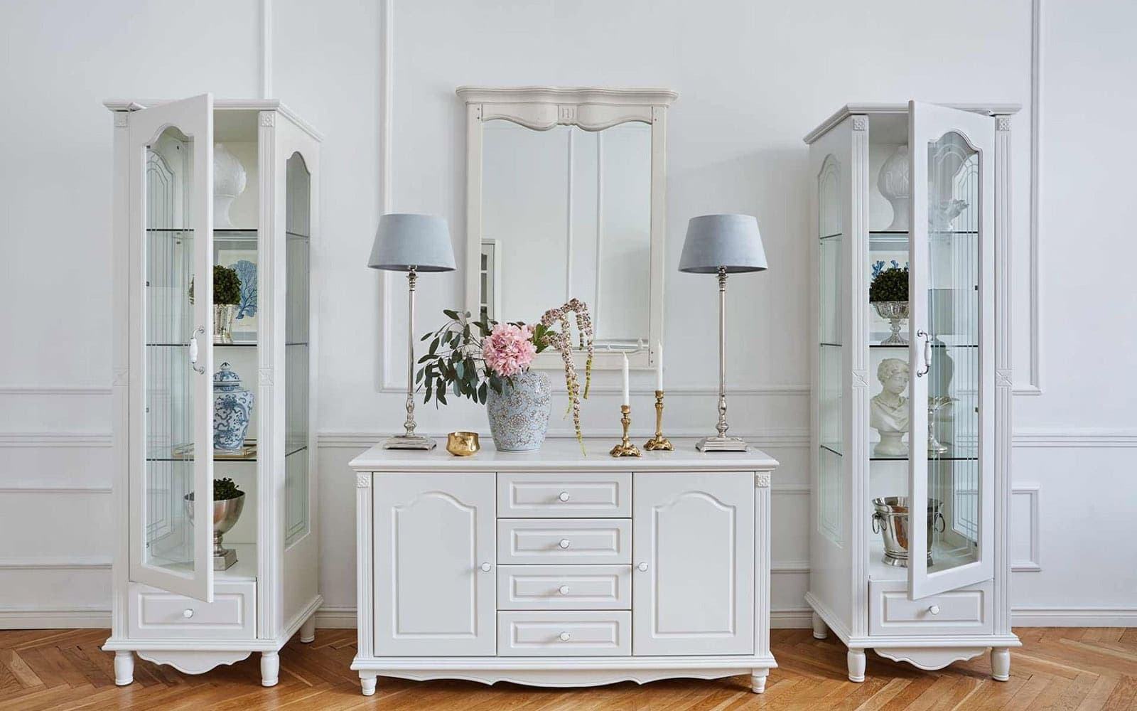 Set Living Elizabeth, 3 Piese, Alb