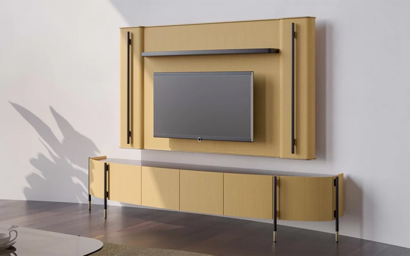 Set Unitate TV Marquesa, Nuc din lemn masiv
