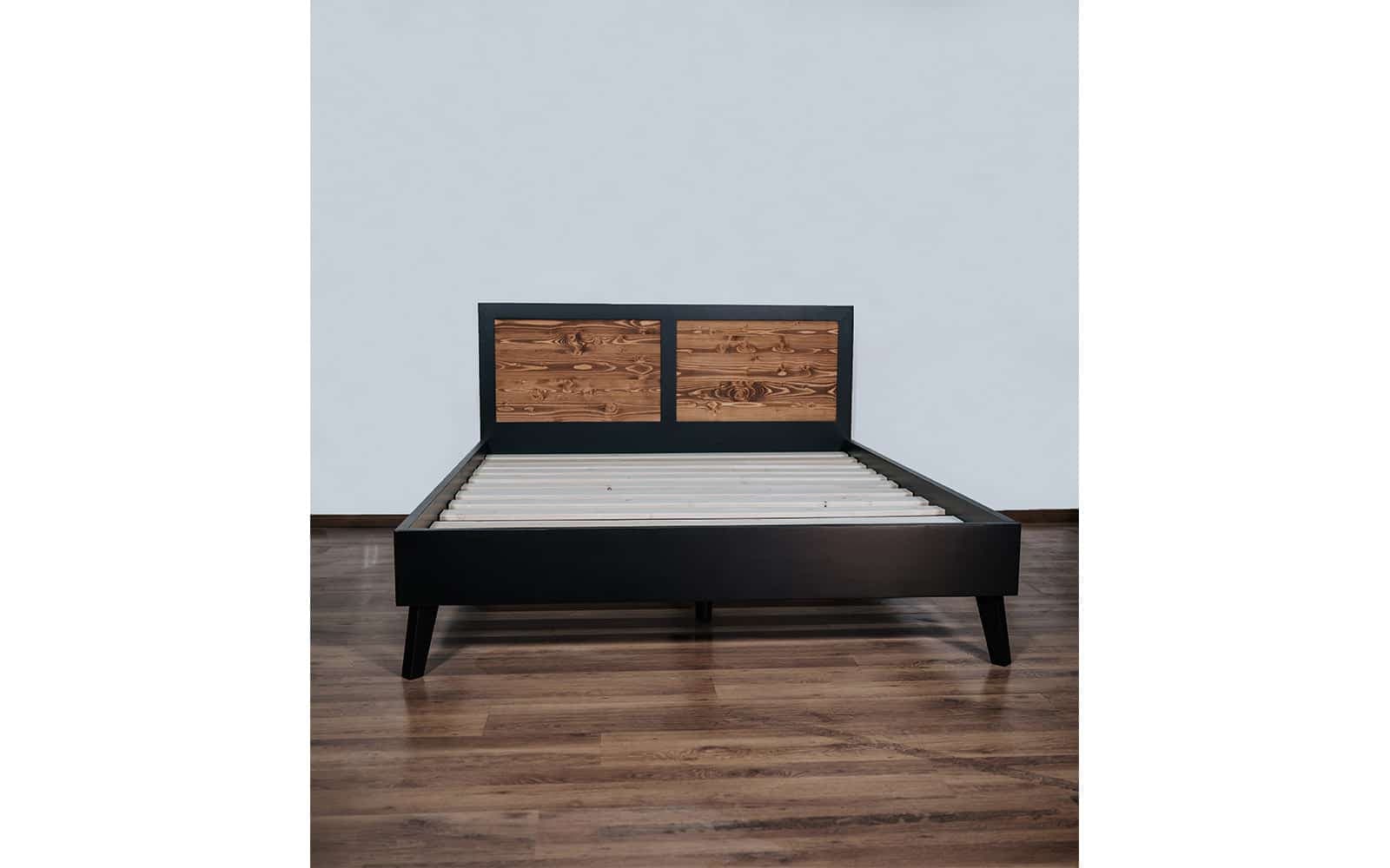 Pat Timeless, Lemn Masiv, 140x190 cm, Negru