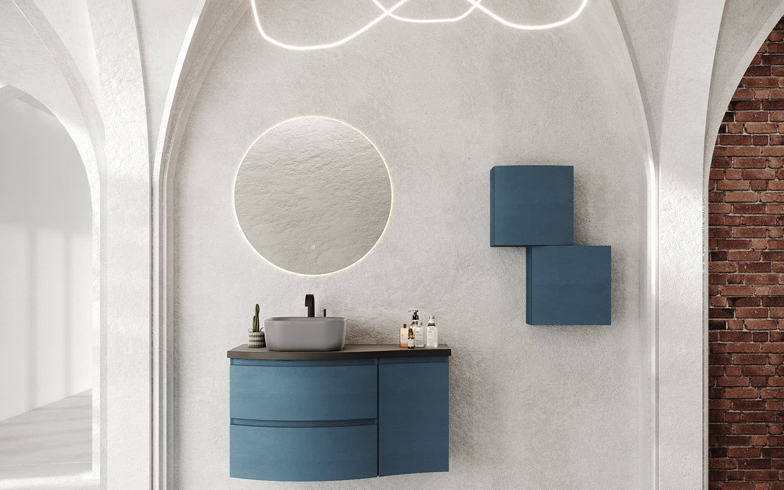 Oglinda cu iluminare LED rotundă Ø60/80 cm
