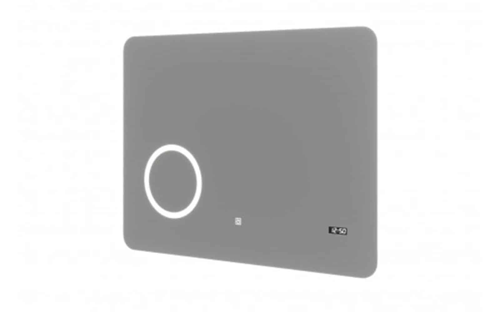 Oglinda cu Ceas, Iluminare LED si Lupa Touch 80x60cm / 100x70cm