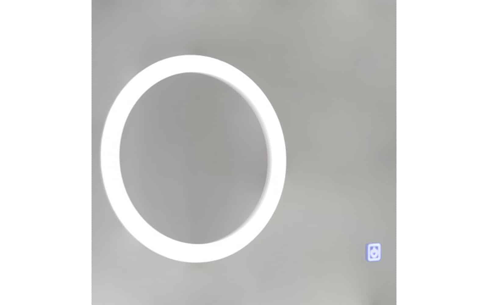 Oglinda cu Ceas, Iluminare LED si Lupa Touch 80x60cm / 100x70cm din lemn masiv