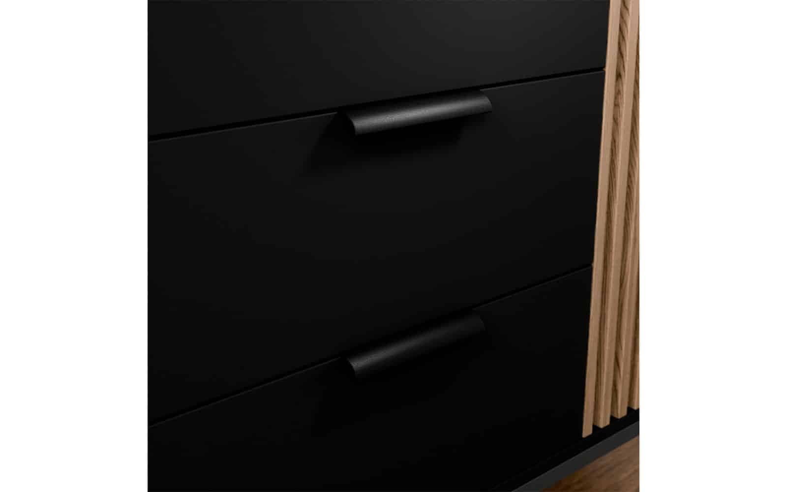 Comodă TV Sia, 150x40x60cm, Negru