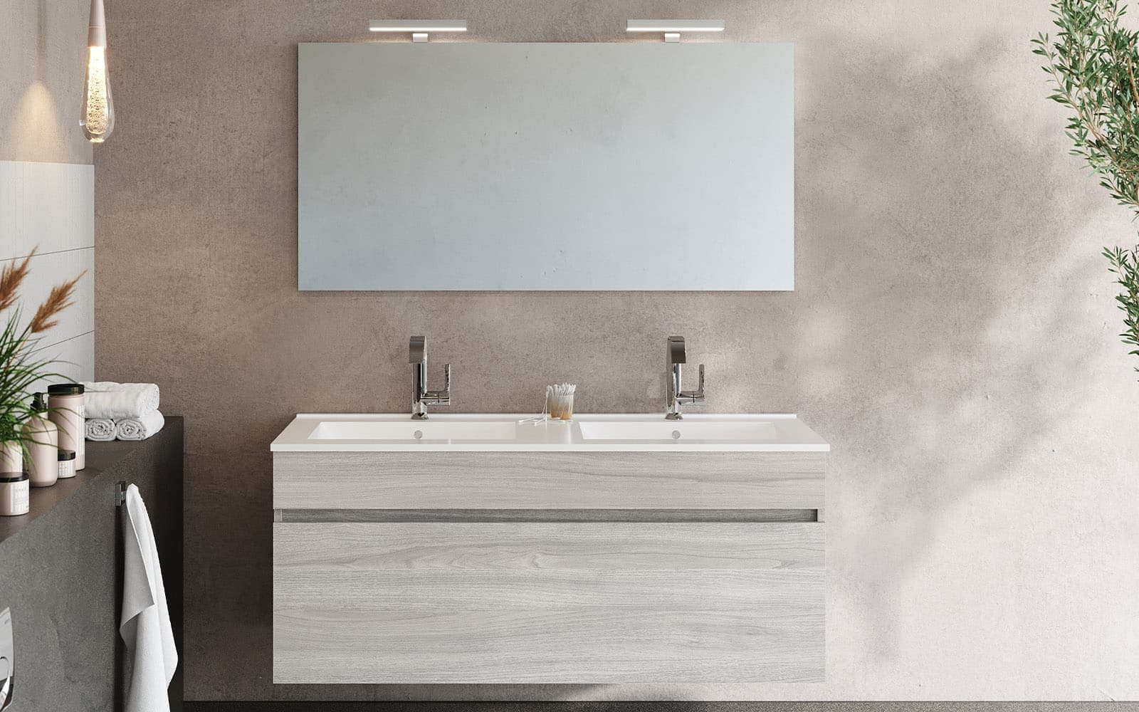 Set Mobilier Baie Suspendat Salta, 120cm
