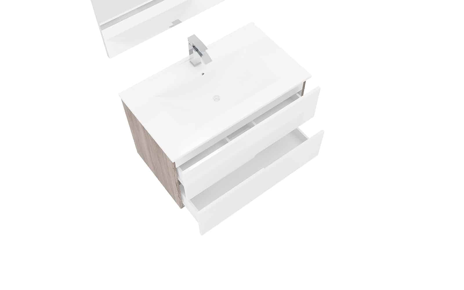 Set Mobilier Baie Suspendat Bello, 80cm din lemn masiv
