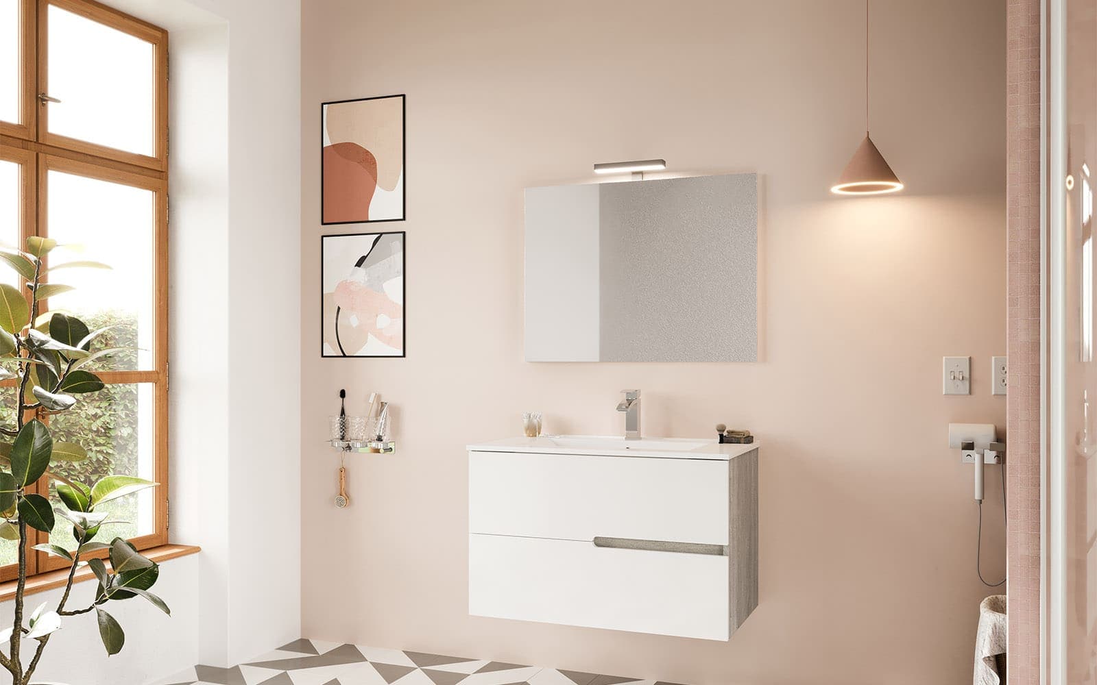 Set Mobilier Baie Suspendat Bello, 80cm