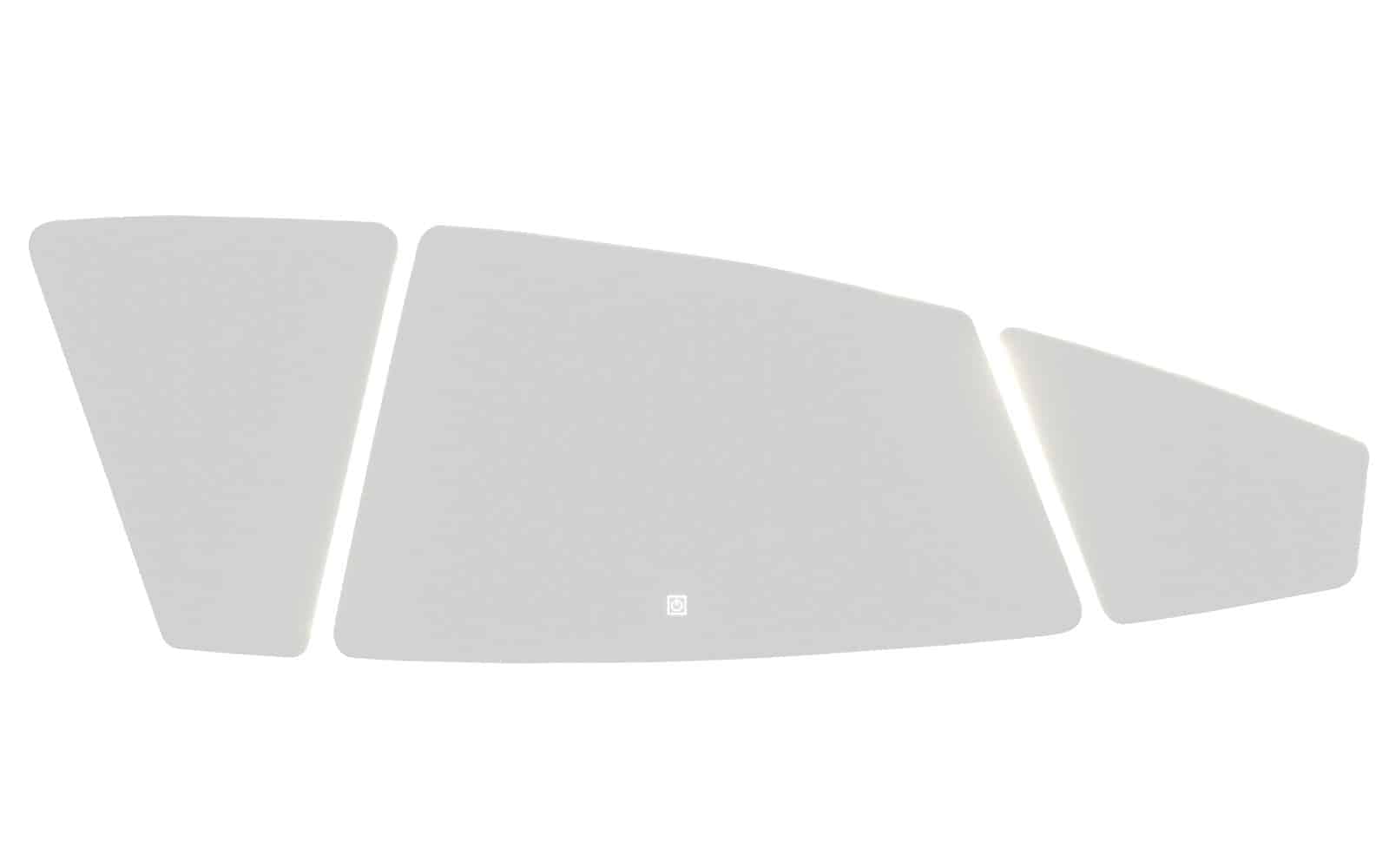 Oglinda cu iluminare LED si acționare touch, 150x42cm din lemn masiv