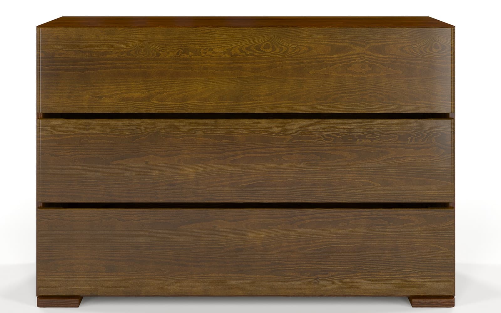 Comodă TerraCraft, Lemn Masiv Pin, 3 sertare, 120x45x81cm