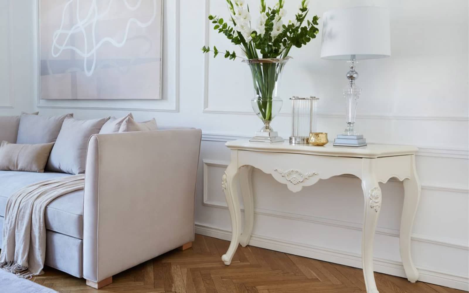 Consola Paris, 120x50x78cm, Alb