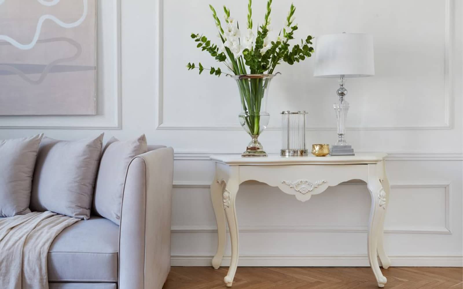 Consola Paris, 120x50x78cm, Alb