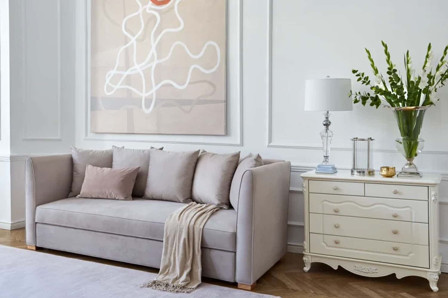 comodă paris, 5 sertare, 100x47x78cm, alb