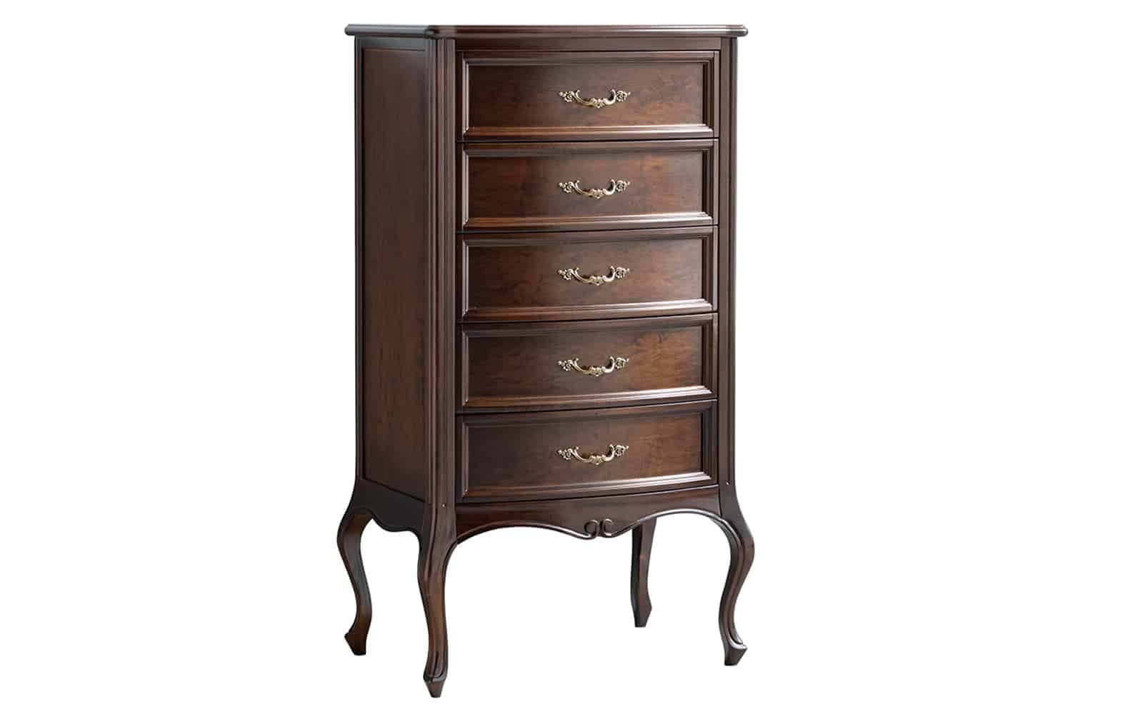 Comoda Ambra, Lemn Masiv, Nuc, 74x52x133cm