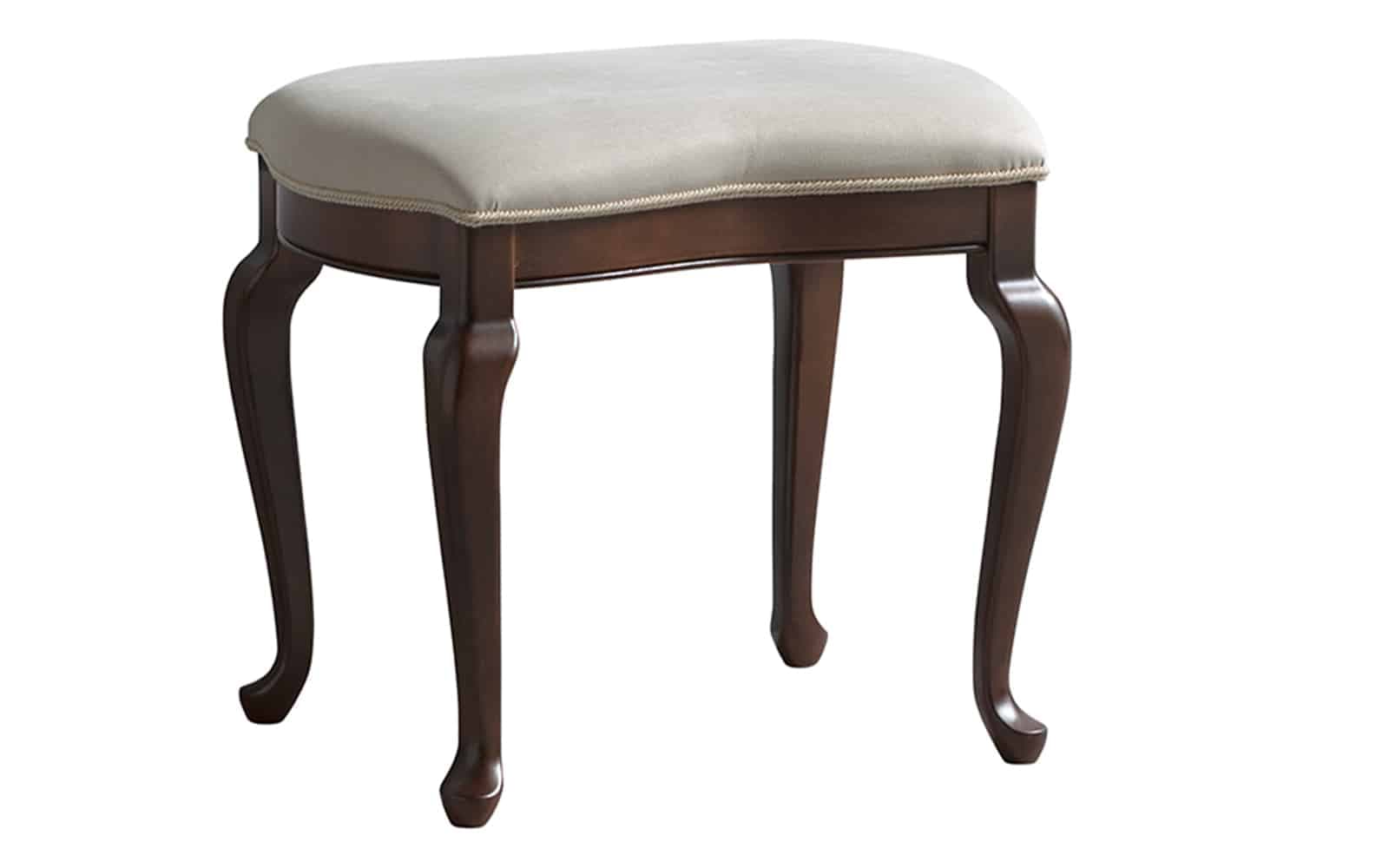 Taburet Ambra, Lemn Masiv, Nuc, 57x42x52cm