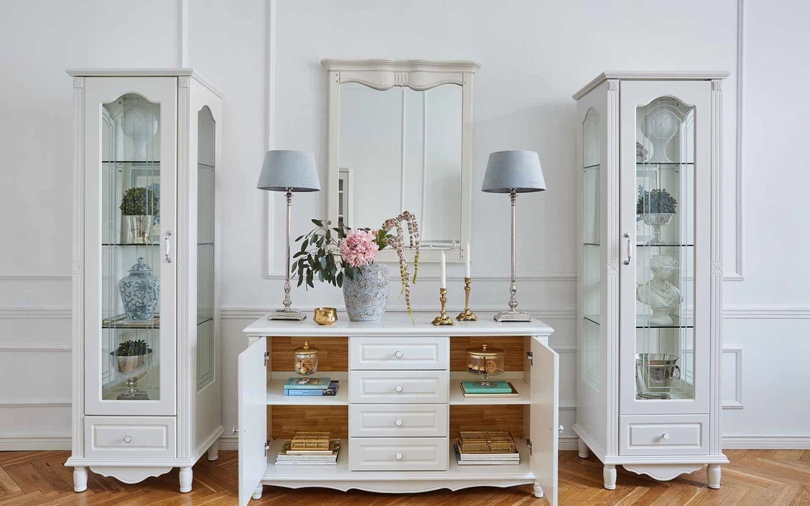 Set Living Elizabeth, 3 Piese, Alb