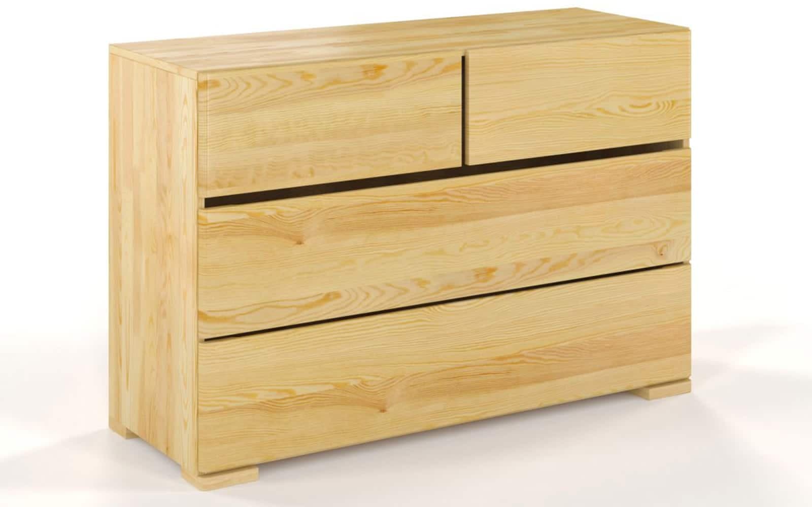 Comodă TerraCraft, Lemn Masiv Pin, 2+2 Sertare, 120x45x81cm