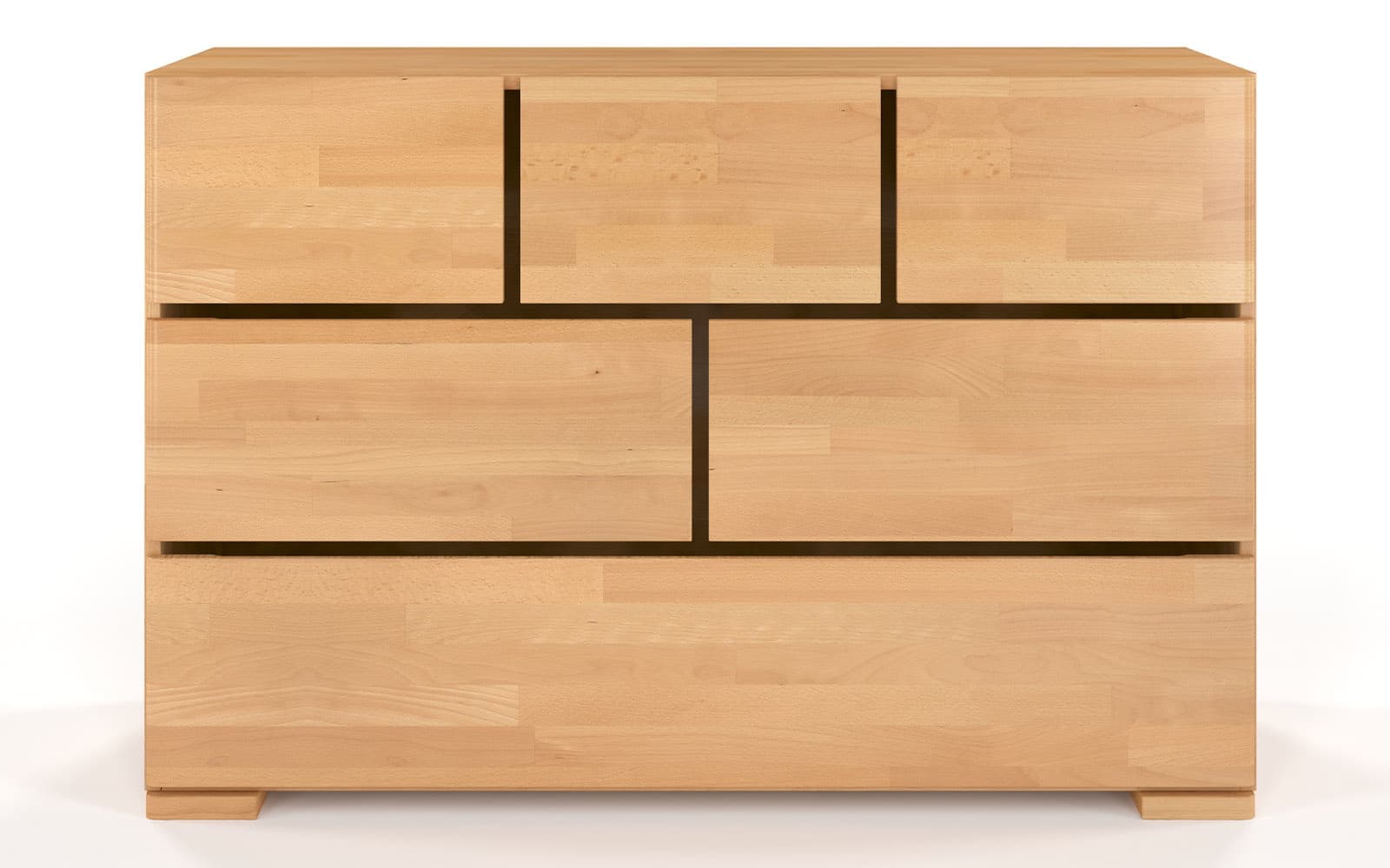 Comodă TerraCraft, Lemn Masiv Fag, 3+2+1 Sertare, 120x45x81cm