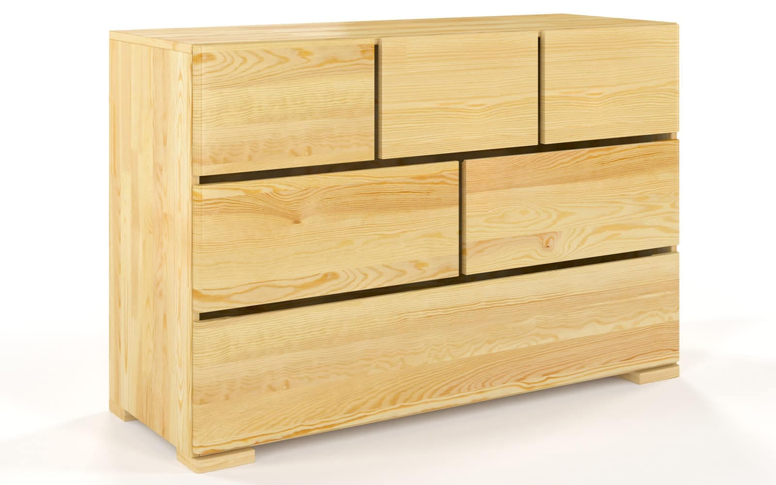 Comodă TerraCraft, Lemn Masiv Pin, 3+2+1 Sertare, 120x45x81cm