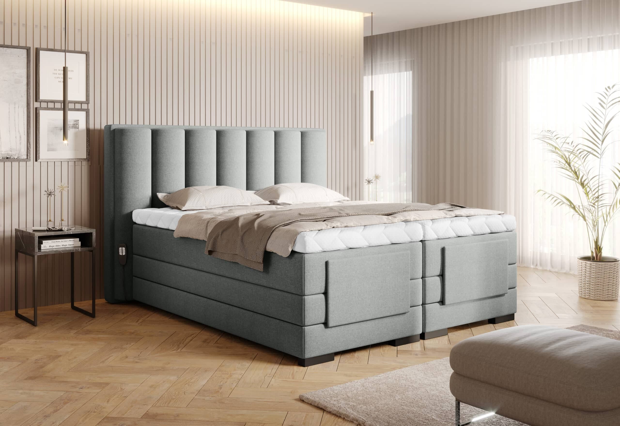 Pat Genoa cu Saltea, Topper, Electric Reglabil, Personalizabil