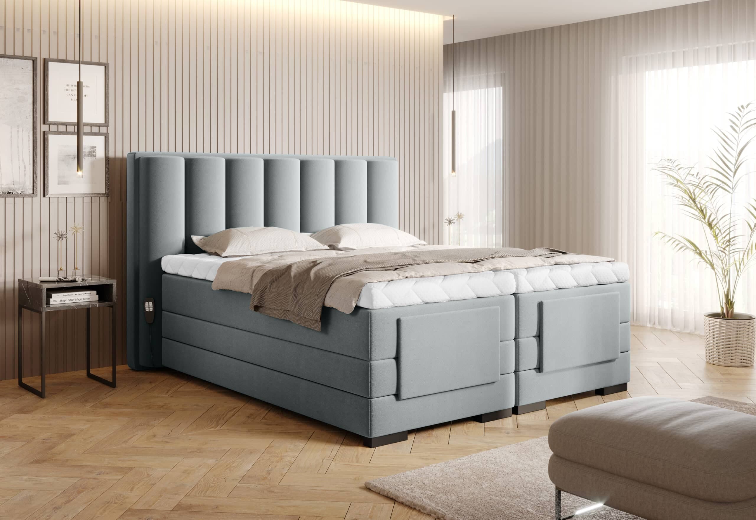 Pat Genoa cu Saltea, Topper, Electric Reglabil, Personalizabil